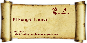 Mikonya Laura névjegykártya